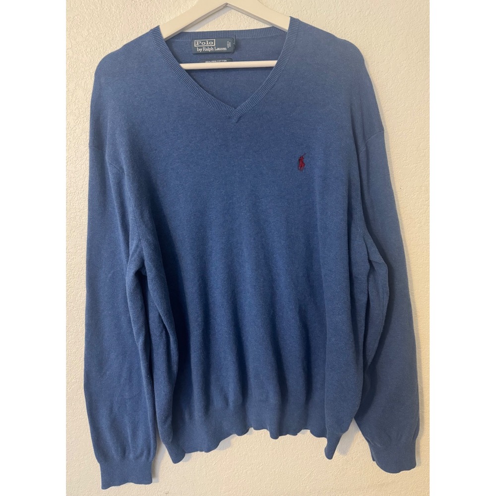 Polo Ralph Lauren‎ V-Neck Sweater Pima Cotton Classic Fit XXL